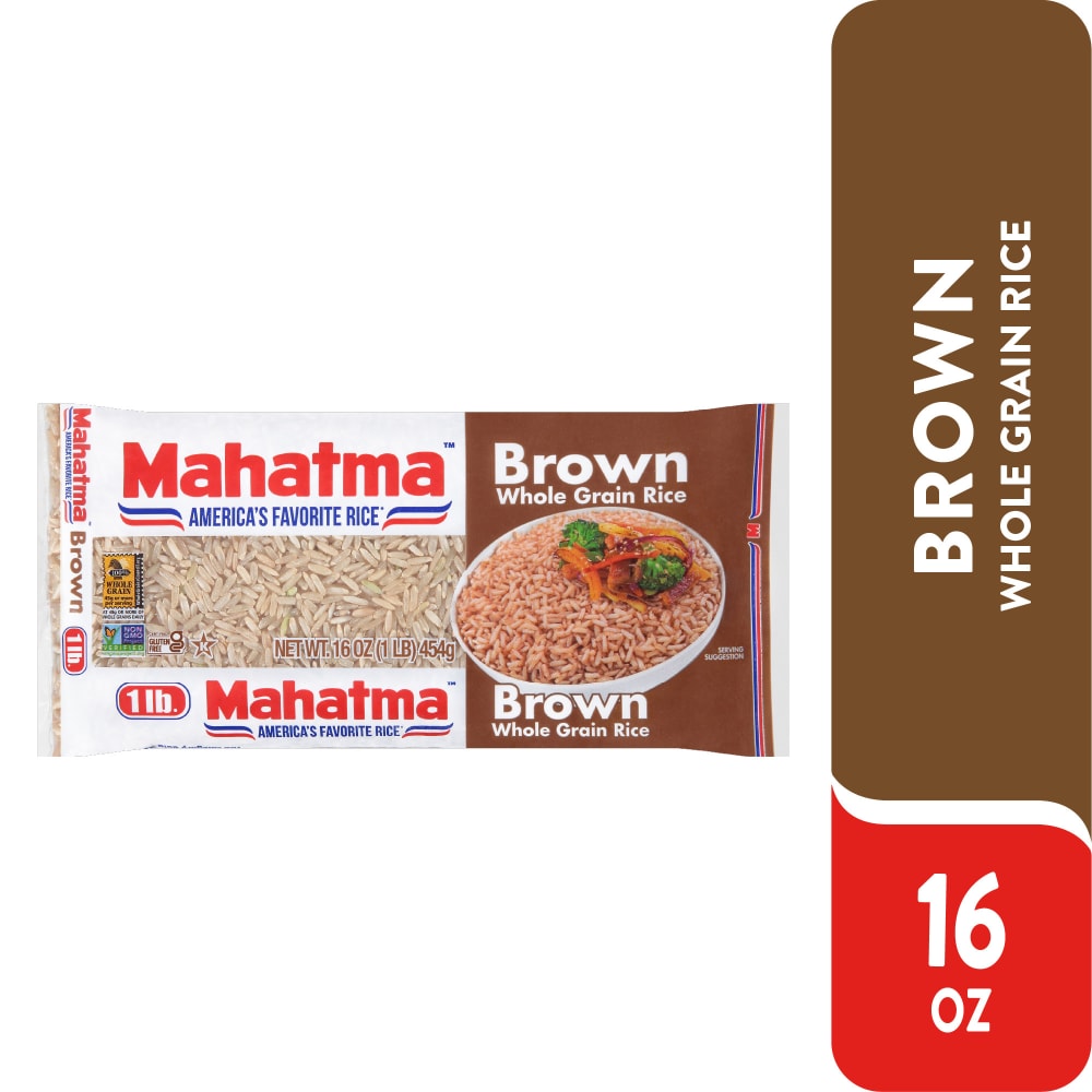 Mahatma Brown Rice, Whole Grain Rice, Uncooked Rice, 16 oz (454g)