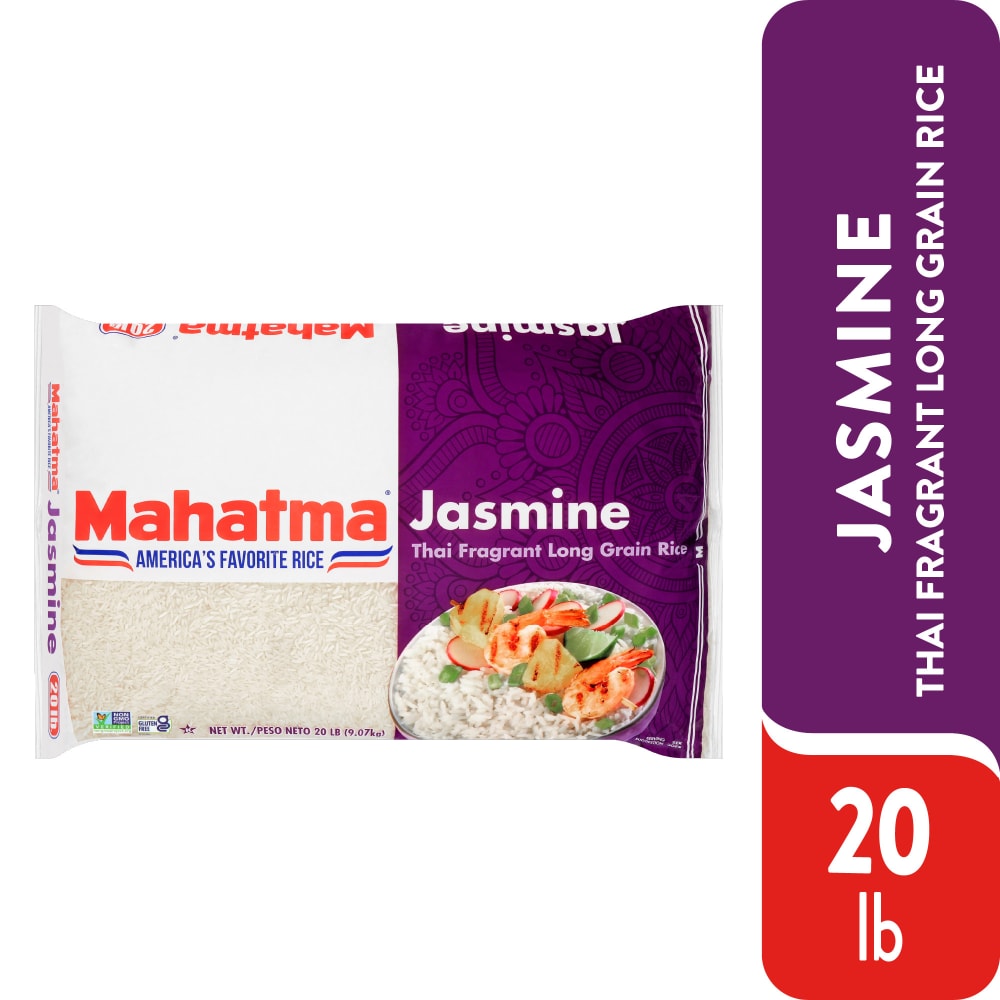 Mahatma Thai Fragrant Jasmine Rice, Uncooked Rice, 20 lb (9.07kg)