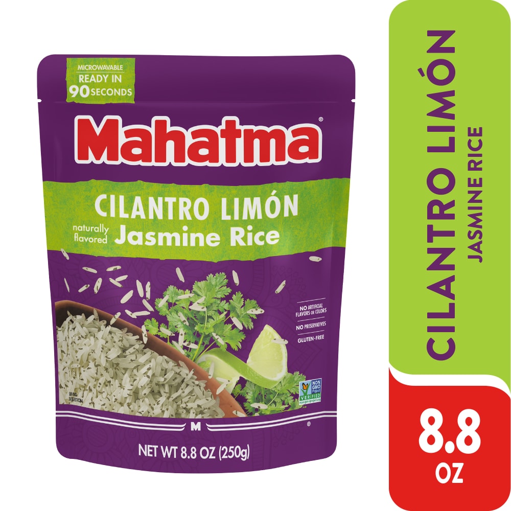 Mahatma Cilantro Limon Jasmine Rice, Ready to Heat, 8.8 oz (250g)