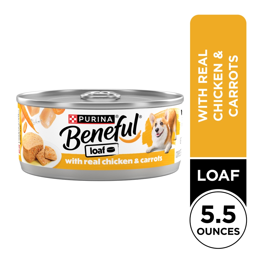 Purina Beneful Loaf Wet Dog Food Loaf With Real Chicken and Carrots