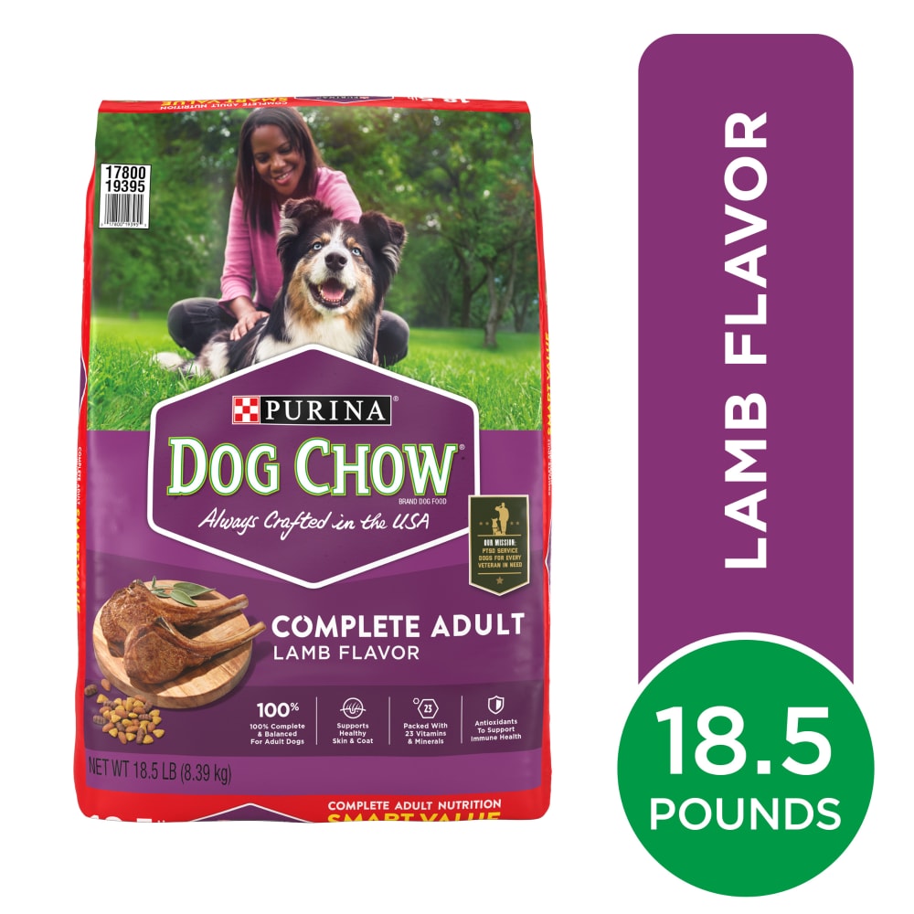Purina Dog Chow Complete Adult Dry Dog Food Kibble With Lamb