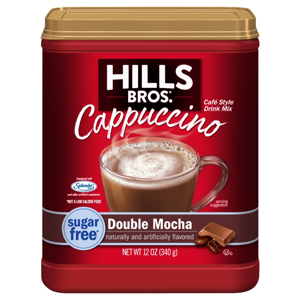 Hills Bros. Cappuccino Sugar Free Double Mocha Drink Mix 12 oz
