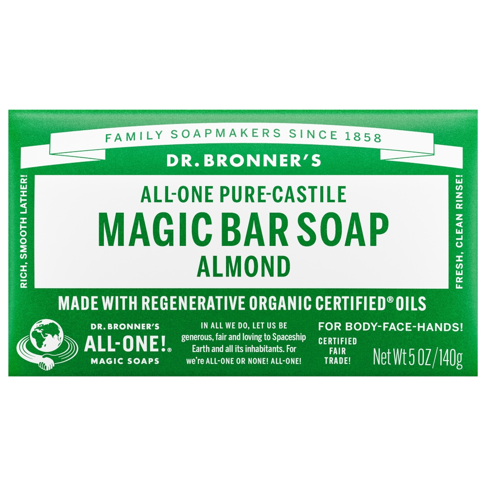 Dr. Bronner’s 18-in-1 Pure Castile Magic Bar Soap Almond