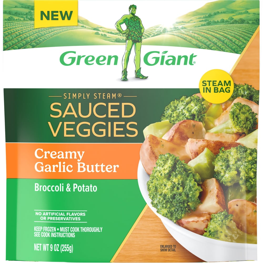 Green Giant® Simply Steam Sauced Veggies – Creamy Garlic Butter Broccoli & Potato