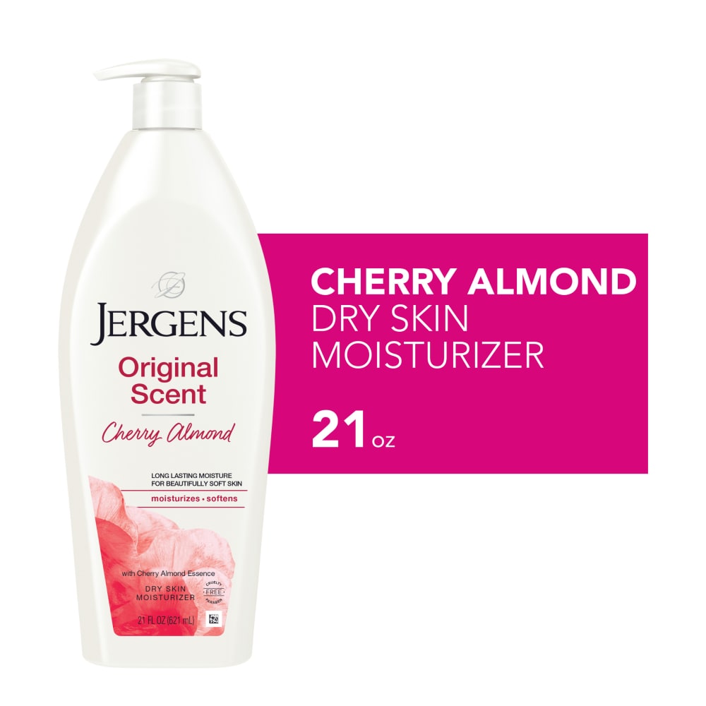Jergens Original Scent with Cherry Almond Body Lotion Dry Skin Moisturizer