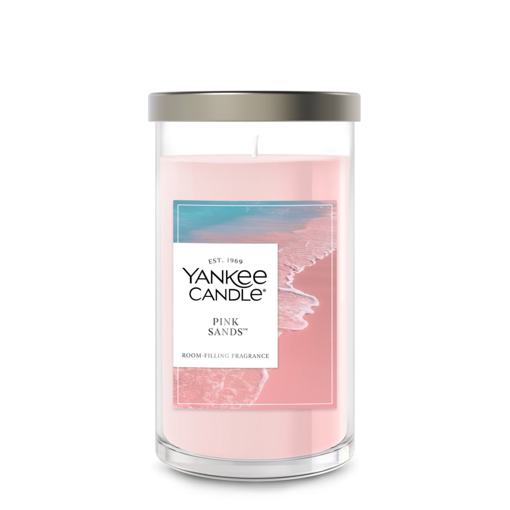 Yankee Candle® Medium Pillar Scented Candle, Plant Wax Blend, 14.25 oz Candle, Pink Sands
