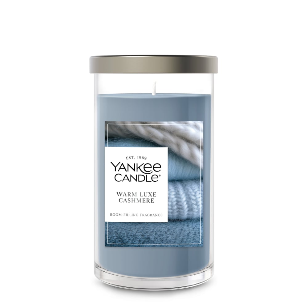 Yankee Candle Medium Pillar Scented Candle with up to 115 Hour Burn Time, Warm Luxe Cashmere