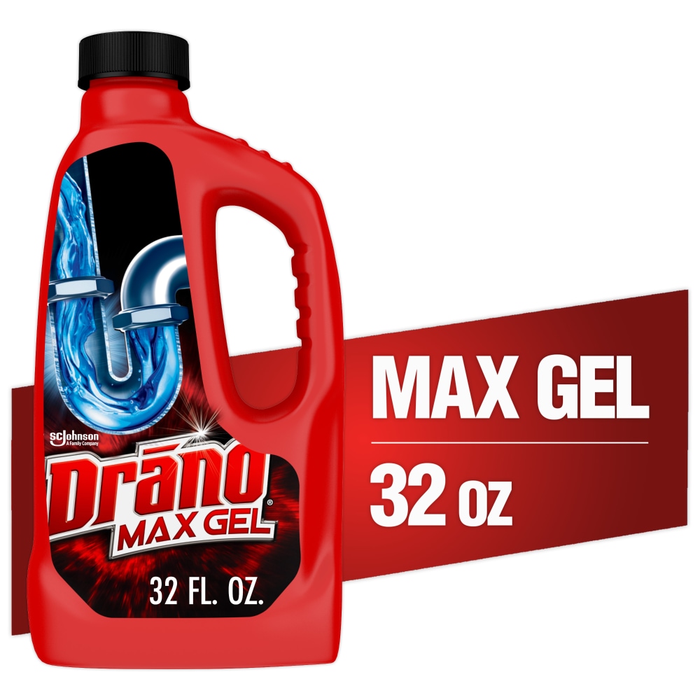 Drano Max Gel Clog Remover, Effective Drain Cleaner for Bathroom & Kitchen Sinks, 32 fl oz