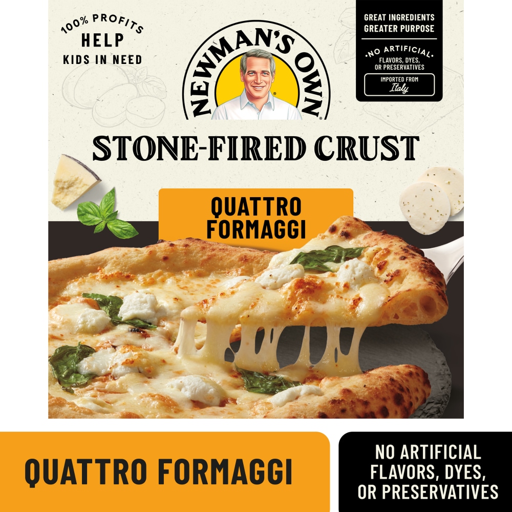 Newman’s Own Quattro Formaggi Stone Fired Crust Frozen Pizza