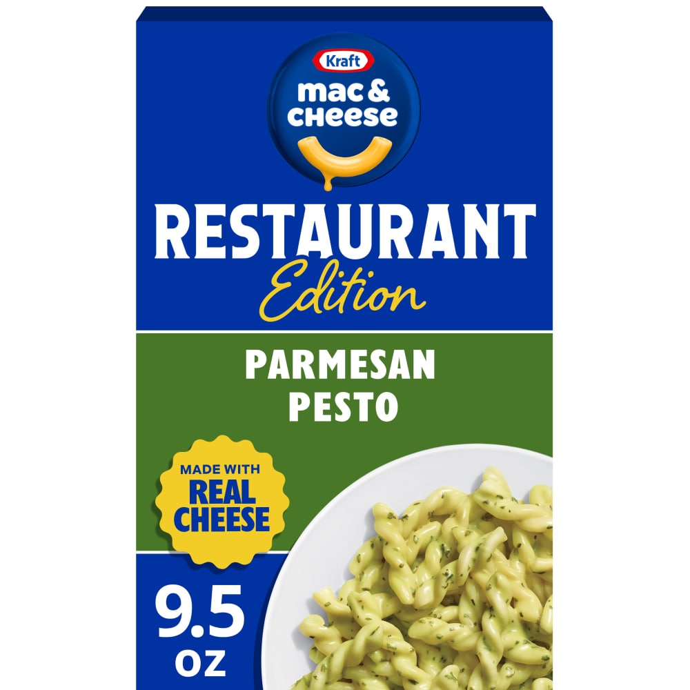 Kraft Parmesan Pesto Mac & Cheese Macaroni and Cheese Dinner, Box