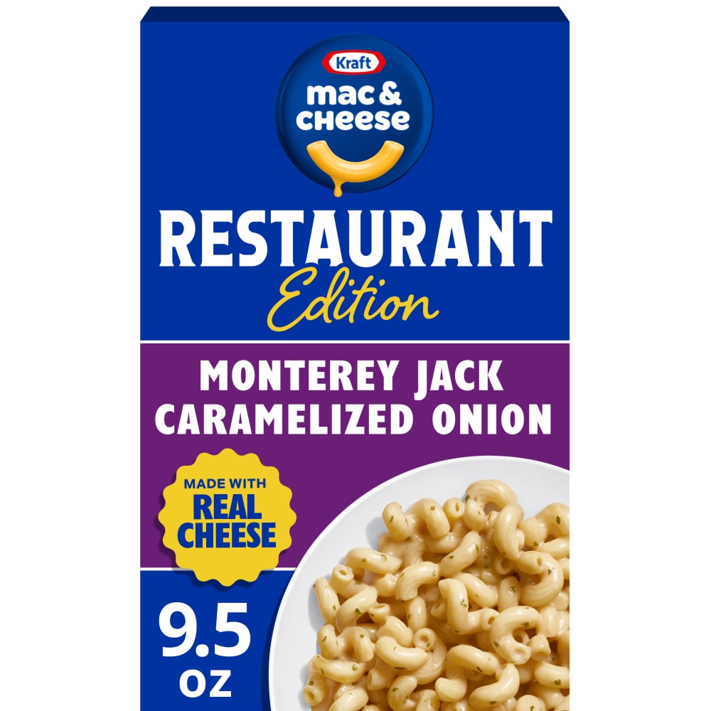 Kraft Monterey Jack Caramelized Onion Mac & Cheese Macaroni and Cheese Dinner, Box