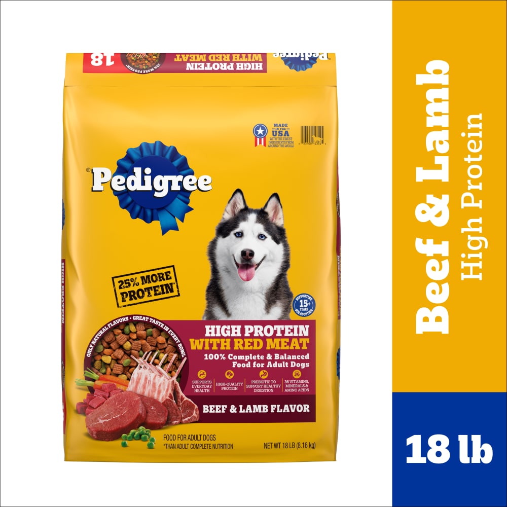 Pedigree High Protein Adult Dry Dog Food Beef and Lamb Flavor