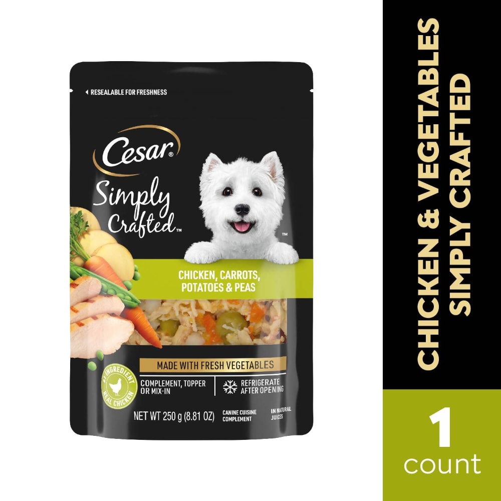 Cesar Simply Crafted Chicken, Carrots, Potatoes & Peas Canine Cuisine Complement 8.81 oz