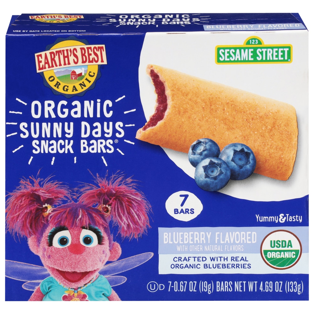 Earth’s Best® Sesame Street® Sunny Days Blueberry Organic Baby Food Cereal Bars