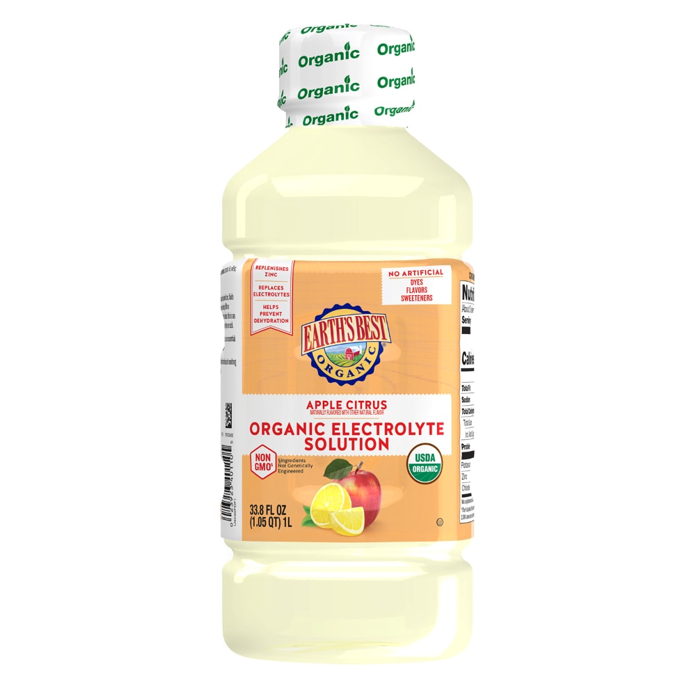 Earth’s Best Organic Electrolyte Solution Apple Orange with Zinc