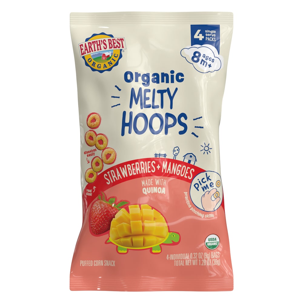 Earth’s Best® Strawberries & Mangoes Organic Melty Hoops Snack Packs