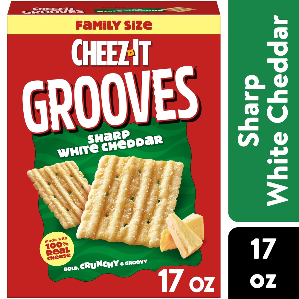 Cheez-It® Grooves Sharp White Cheddar Cheese Crackers