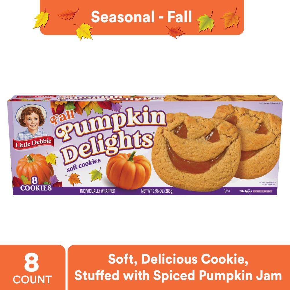 Little Debbie® Fall Pumpkin Delights Pumpkin Flavored Cookies Multipack