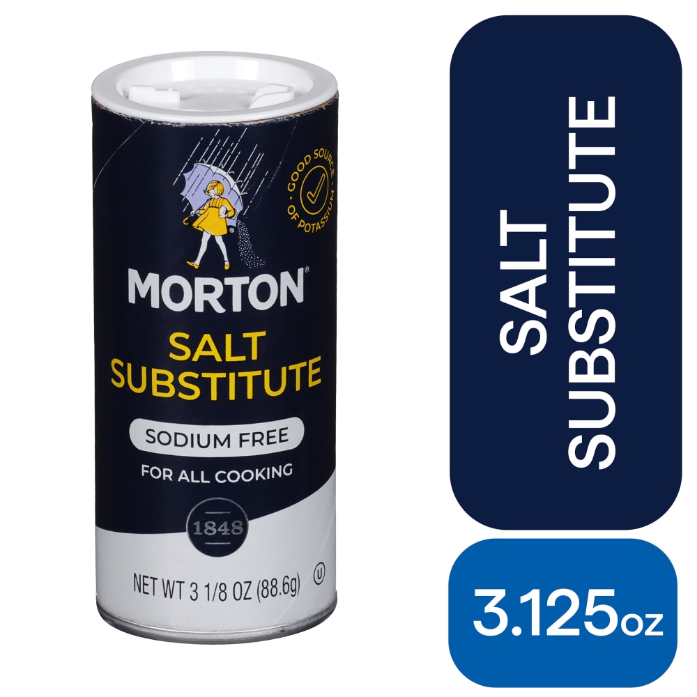 Morton Salt Substitute, Sodium Free Salt, 3.125 Ounce (Pack of 1)