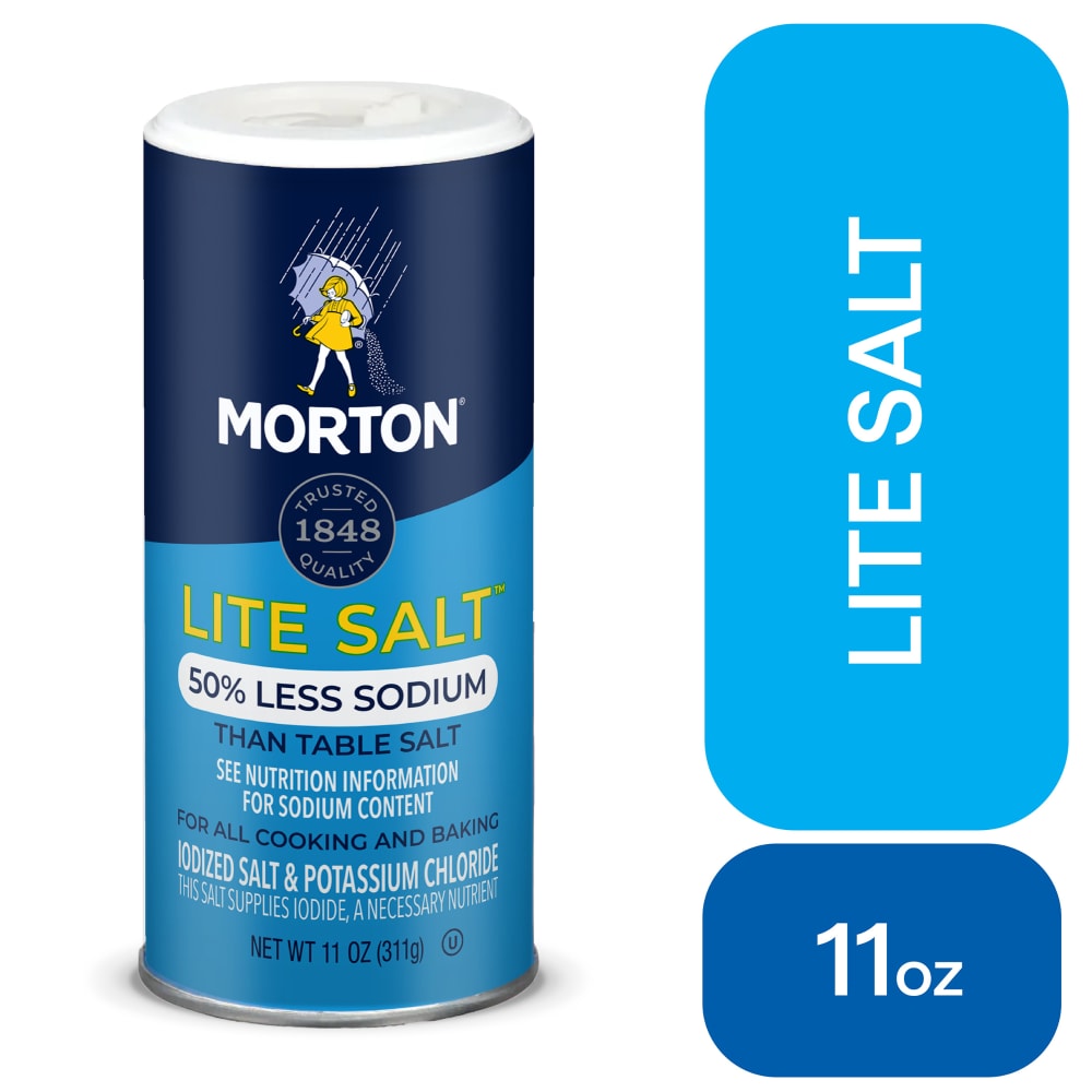 Morton Lite Salt, Low Sodium Salt Alternative, 11 oz