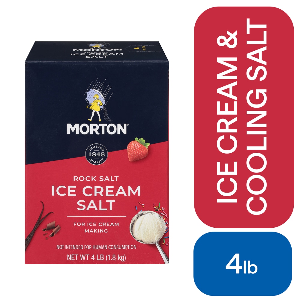 Morton Ice Cream Salt, Rock Salt for Ice Cream, 4 Lb