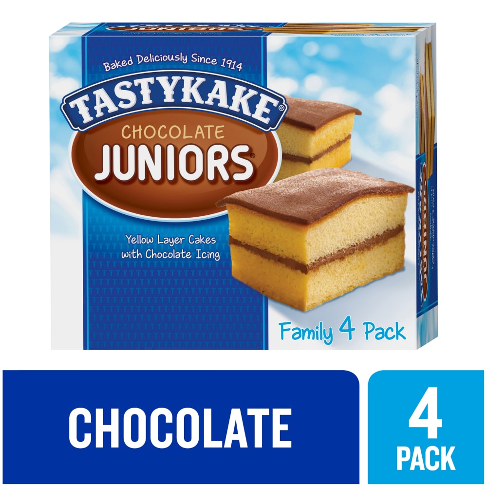 Tastykake Chocolate Juniors, Individually Wrapped Chocolate Iced Snack Cakes