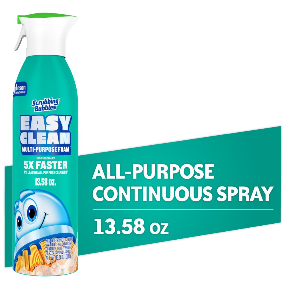 Scrubbing Bubbles Easy Clean Multi-purpose Foam Bathroom Cleaner, Aerosol Spray, 13.58 fl oz