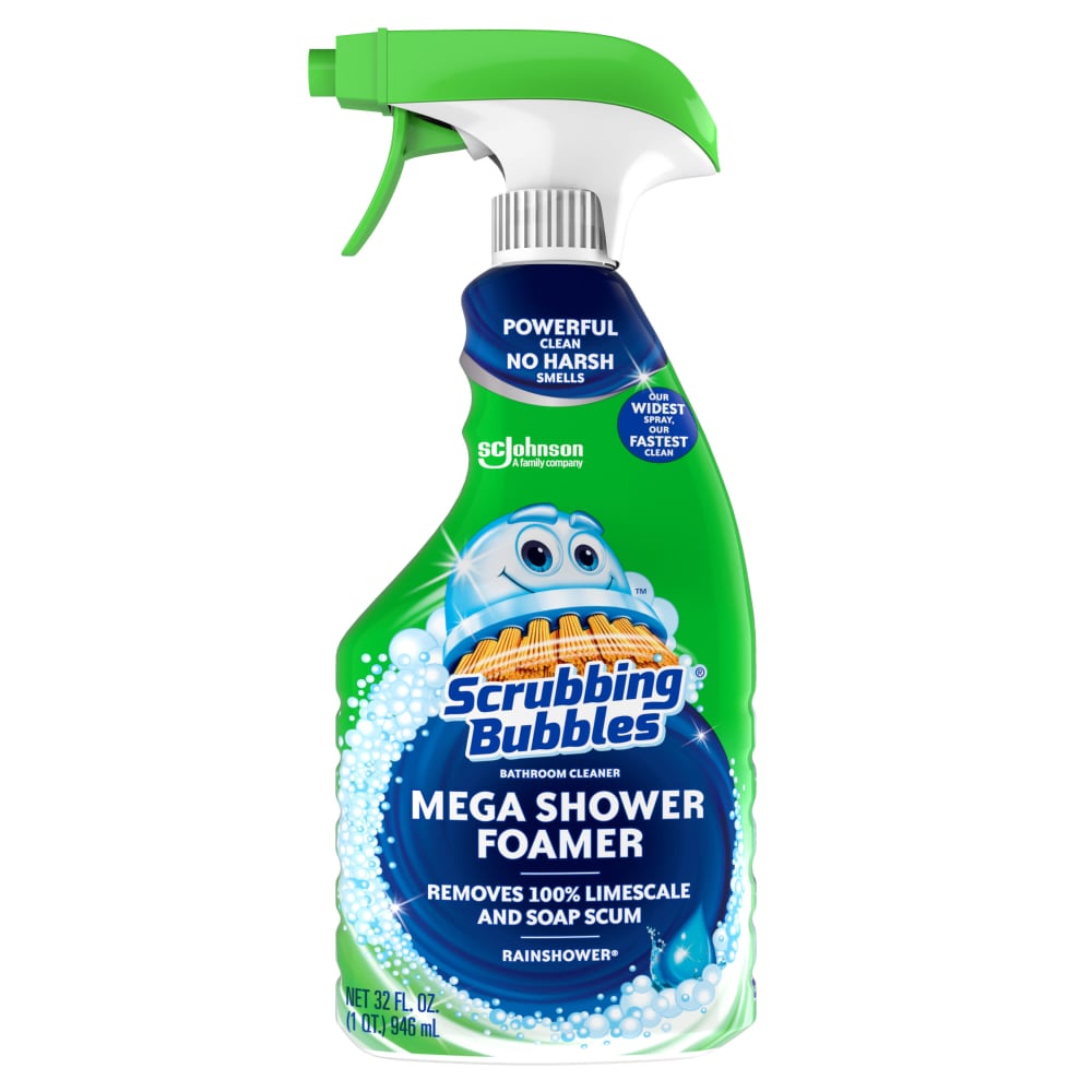 Scrubbing Bubbles Mega Shower Foamer Bathroom Cleaner, Rainshower Scent, 32 oz