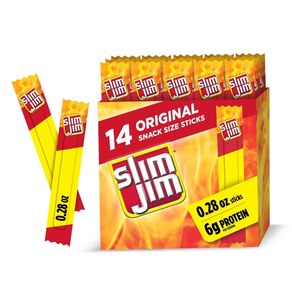 Slim Jim Smoked Meat Sticks, Original Flavor