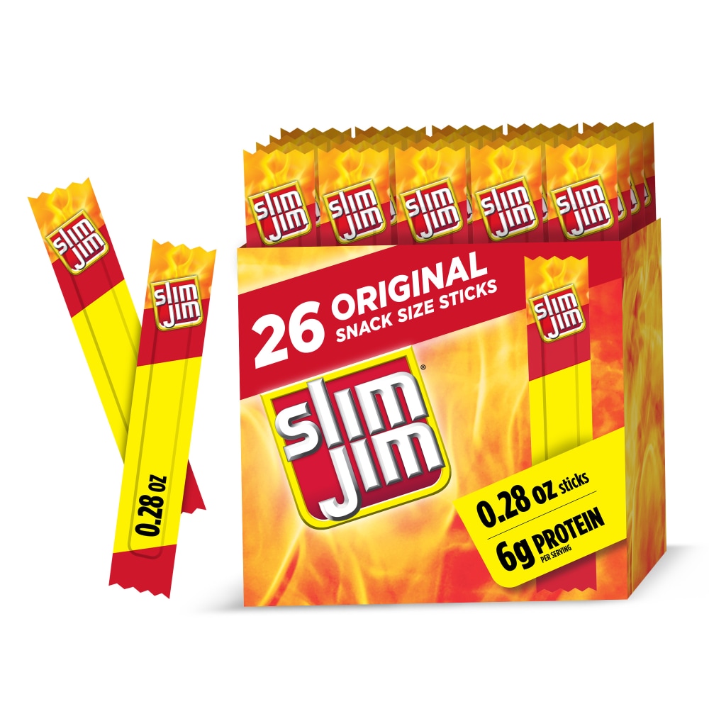 Slim Jim Smoked Meat Sticks, Original Flavor