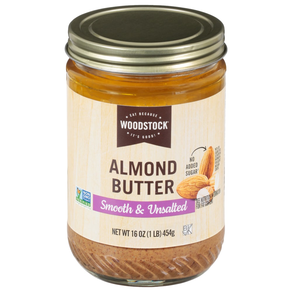 Woodstock Almond Butter, Smooth and Unsalted