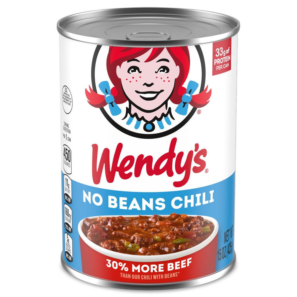 Wendy’s Chili No Beans, Canned Chili