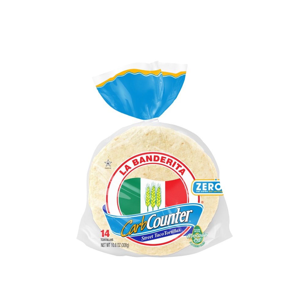 La Banderita Carb Counter Keto Certified Street Taco Flour Tortillas