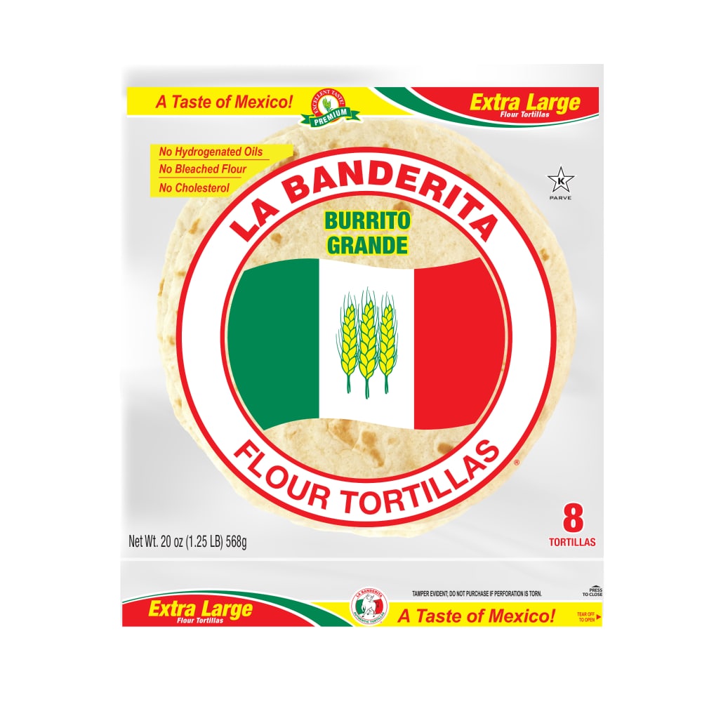La Banderita Burrito Grande Extra Large Flour Tortilla