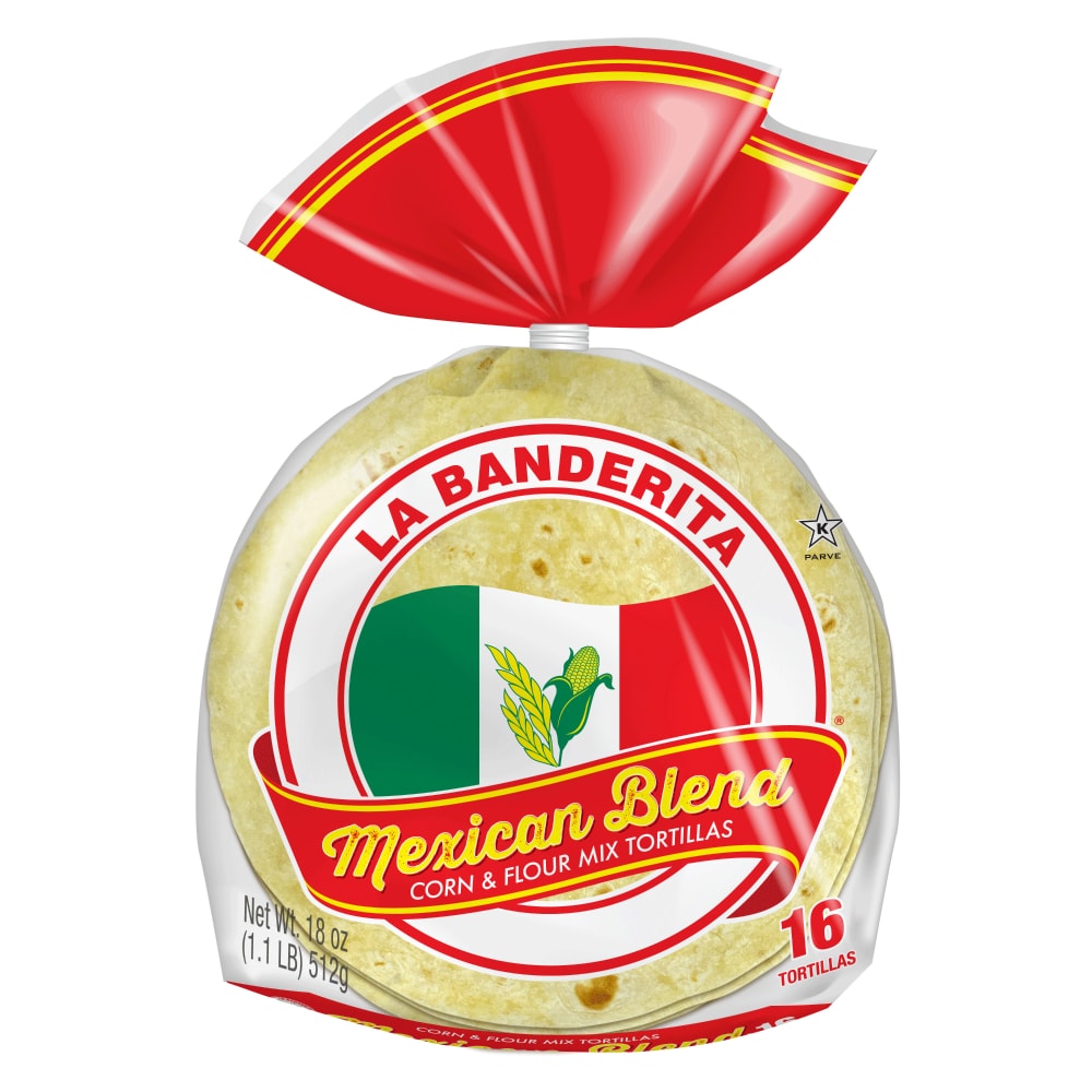 La Banderita Mexican Blend Corn & Flour Mix Tortillas 16 Ct