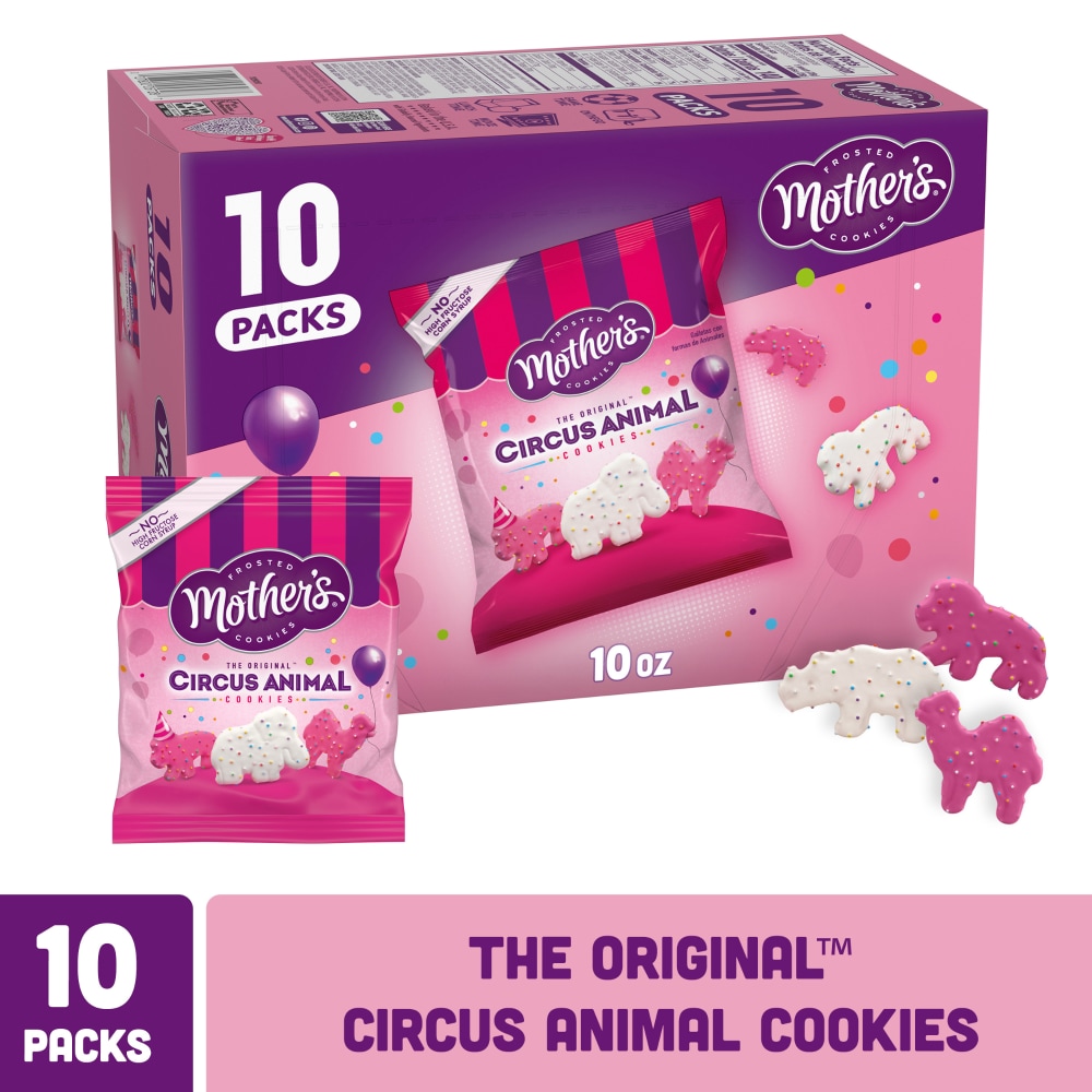 Mother’s Original Circus Animal Frosted Animal Cookies with Rainbow Sprinkles
