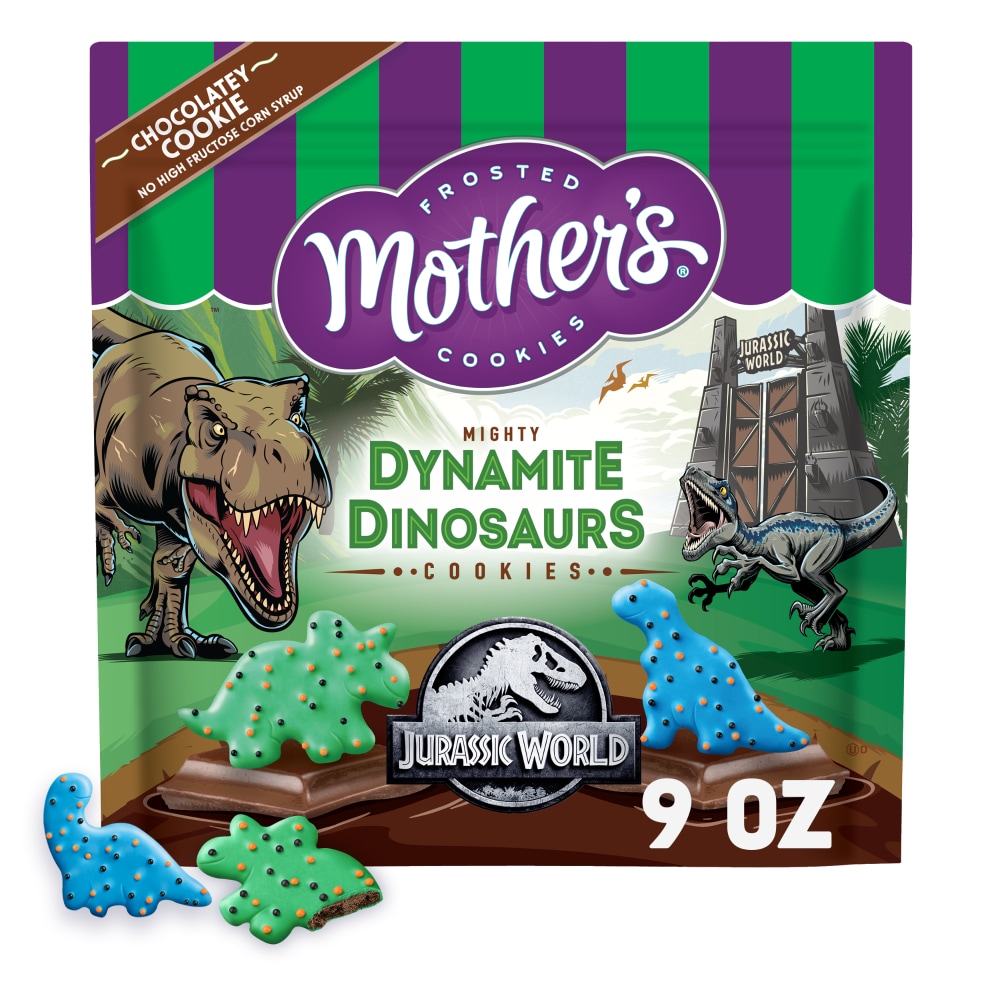 Mother’s Chocolatey Dynamite Dinosaurs Cookies Inspired by Jurassic World 1 Resealable Bag