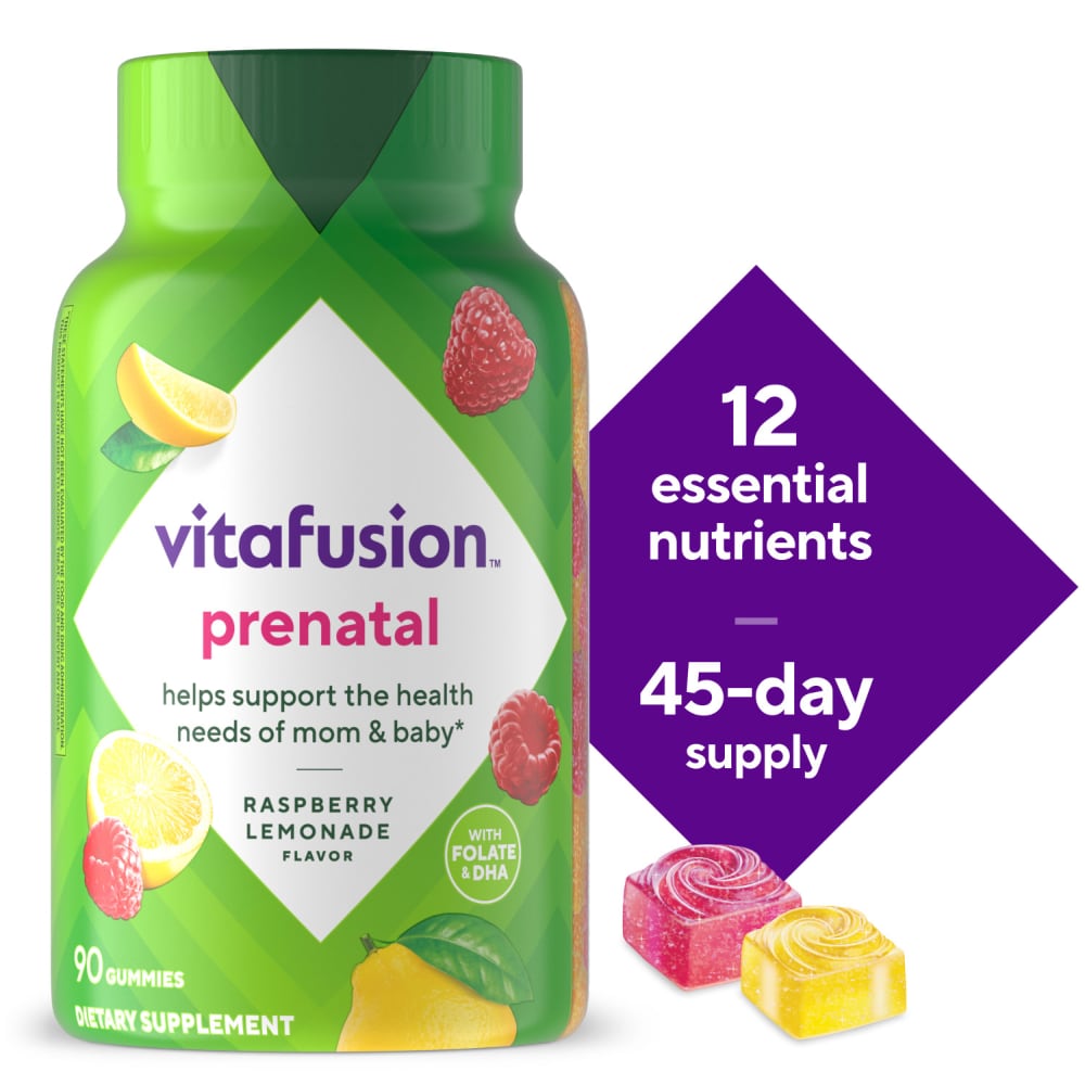 vitafusion PreNatal Raspberry Lemonade Flavored Gummy Vitamin Pregnancy Multivitamin