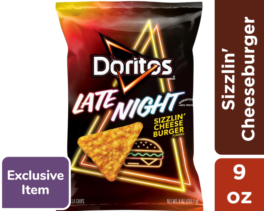 Doritos® Late Night Sizzlin’ Cheeseburger Tortilla Chips