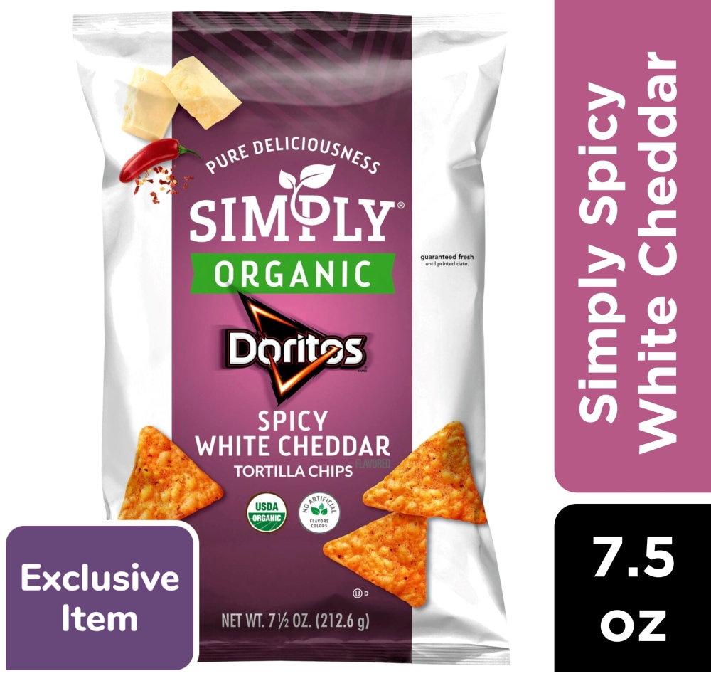 Doritos® Simply Organic Spicy White Cheddar Tortilla Chips