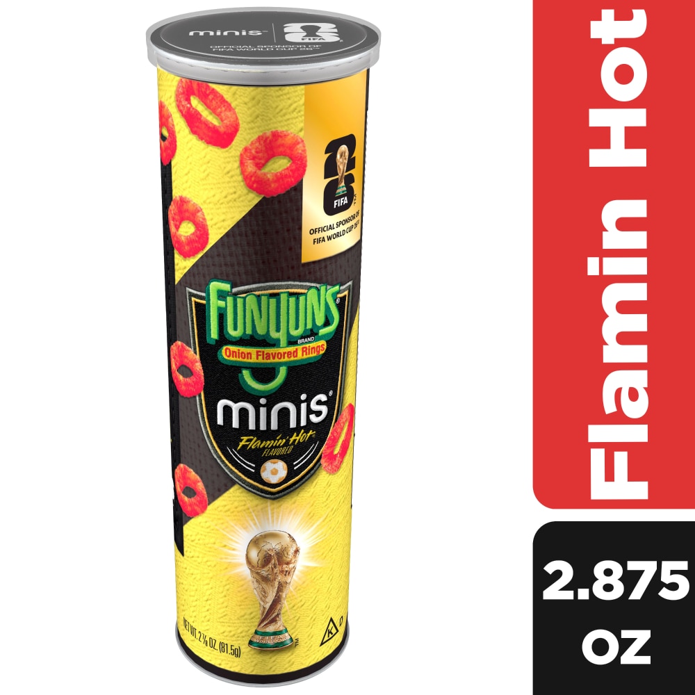 Funyuns® Minis™ Flamin’ Hot® Onion Flavored Ring Snack Stacks Crisps Chips
