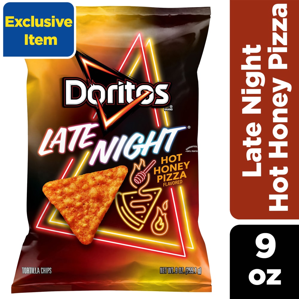 Doritos Late Night Hot Honey Pizza Flavored Tortilla Chips
