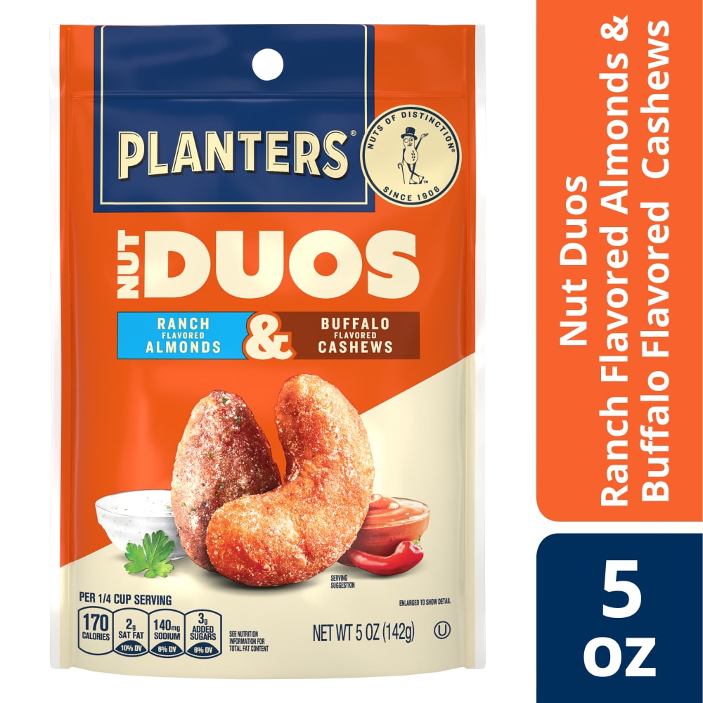 Planters® Nut Duos Whole Ranch Flavored Almonds and Whole Buffalo Flavored Cashews