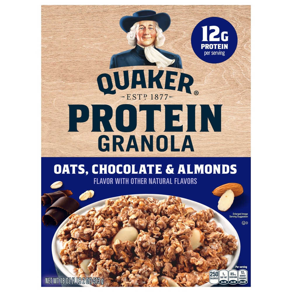 Quaker® Oats Chocolate & Almonds Protein Granola
