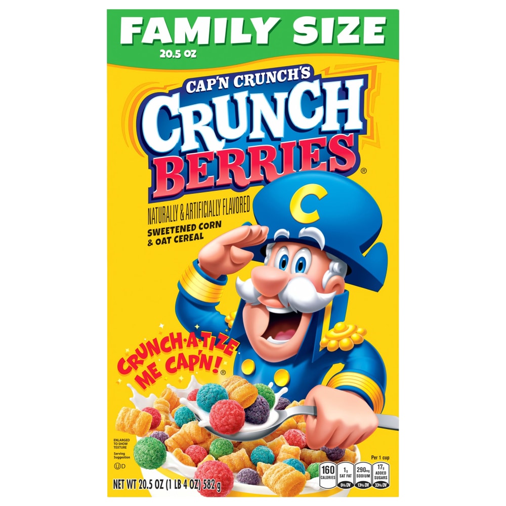 Cap’n Crunch Sweetened Corn & Oat Cereal Crunch Berries