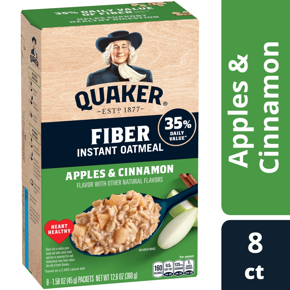 Quaker® Apples & Cinnamon High Fiber Instant Oatmeal