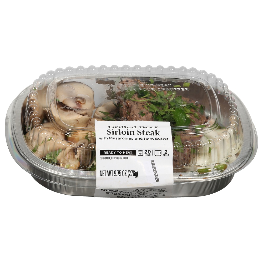 Taylor Farms Grilled Beef Sirloin Steak with Mushrooms and Herb Butter
