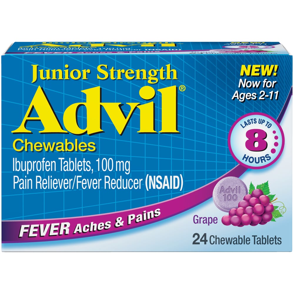 Advil ® Jr Grape Chewable Tablets