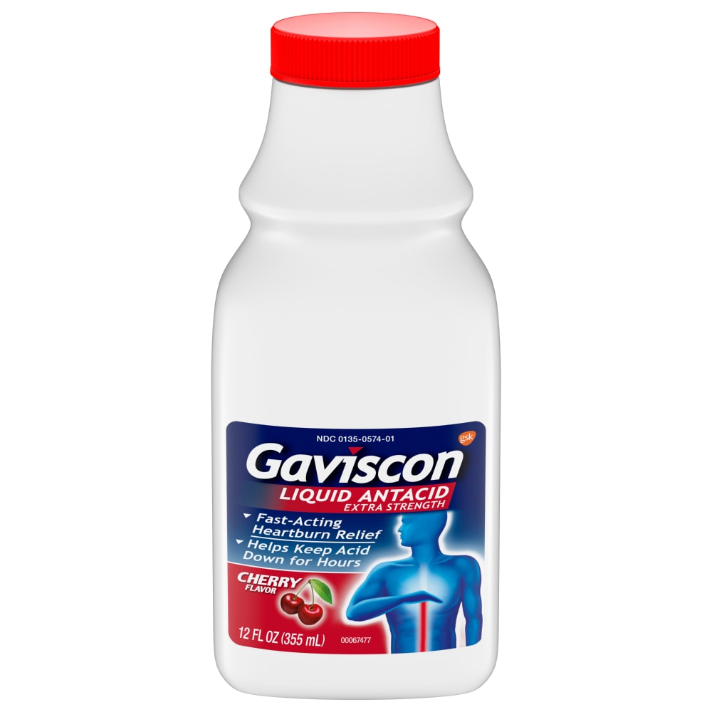 Gaviscon Extra Strength Cherry Antacid Fast-Acting Heartburn Relief Liquid