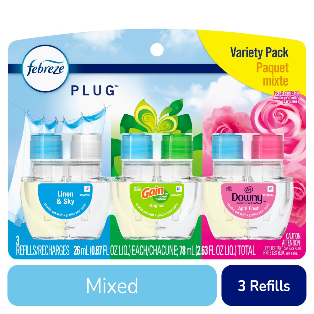 Febreze Plug In Air Freshener Odor-Fighting Scented Oil Refill Base Mix
